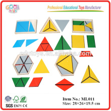 Équipement Montessori - Triangles Constructifs - 5 Boîtes